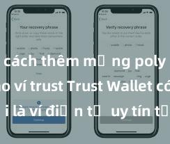 cách thêm mạng polygon vào ví trust Trust Wallet có phải là ví điện tử uy tín tại Việt Nam không?